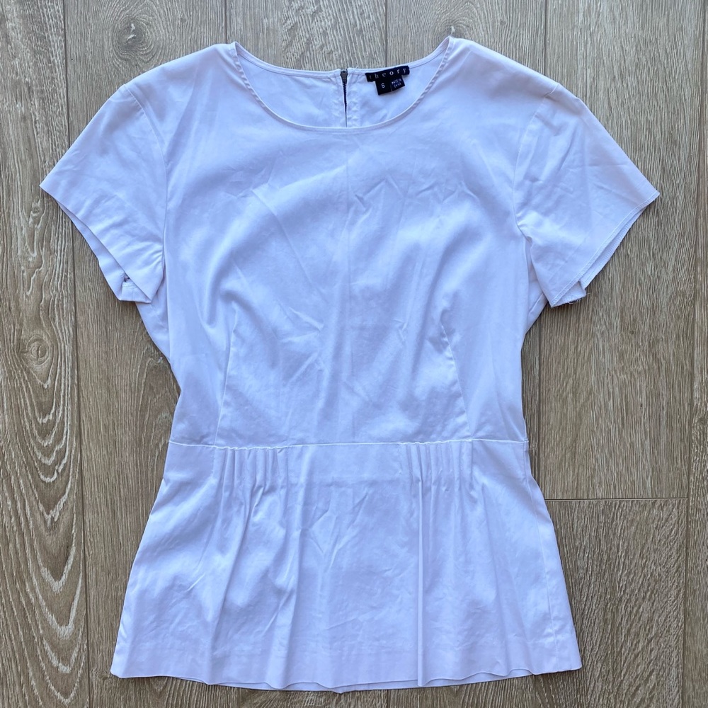 Theory Carrian Peplum Top